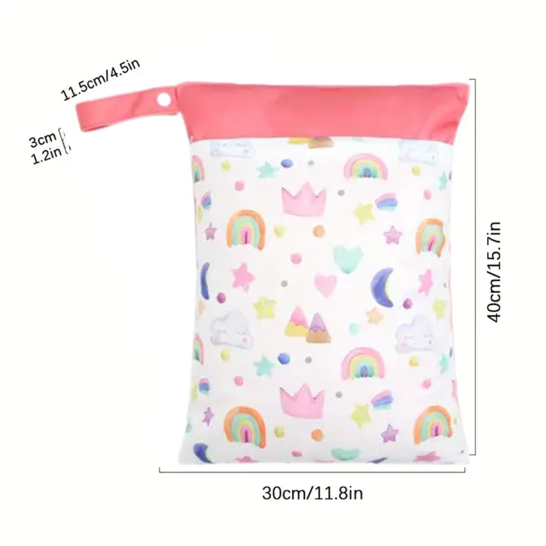 Wet-Dry Zippered Travel Bag - Watercolour Kingdom