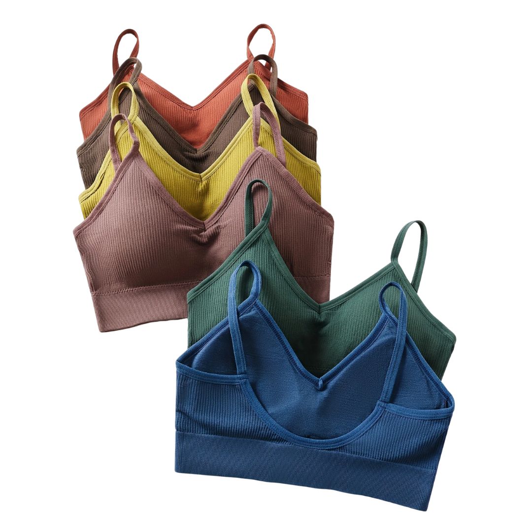 Wireless Ribbed Bralette - Earth Toned Collection