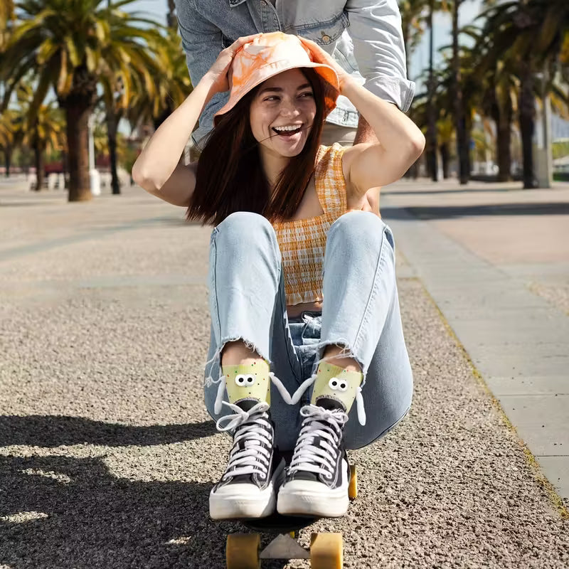 Googly Eyes Magnetic Friendship Splatter Crew Socks