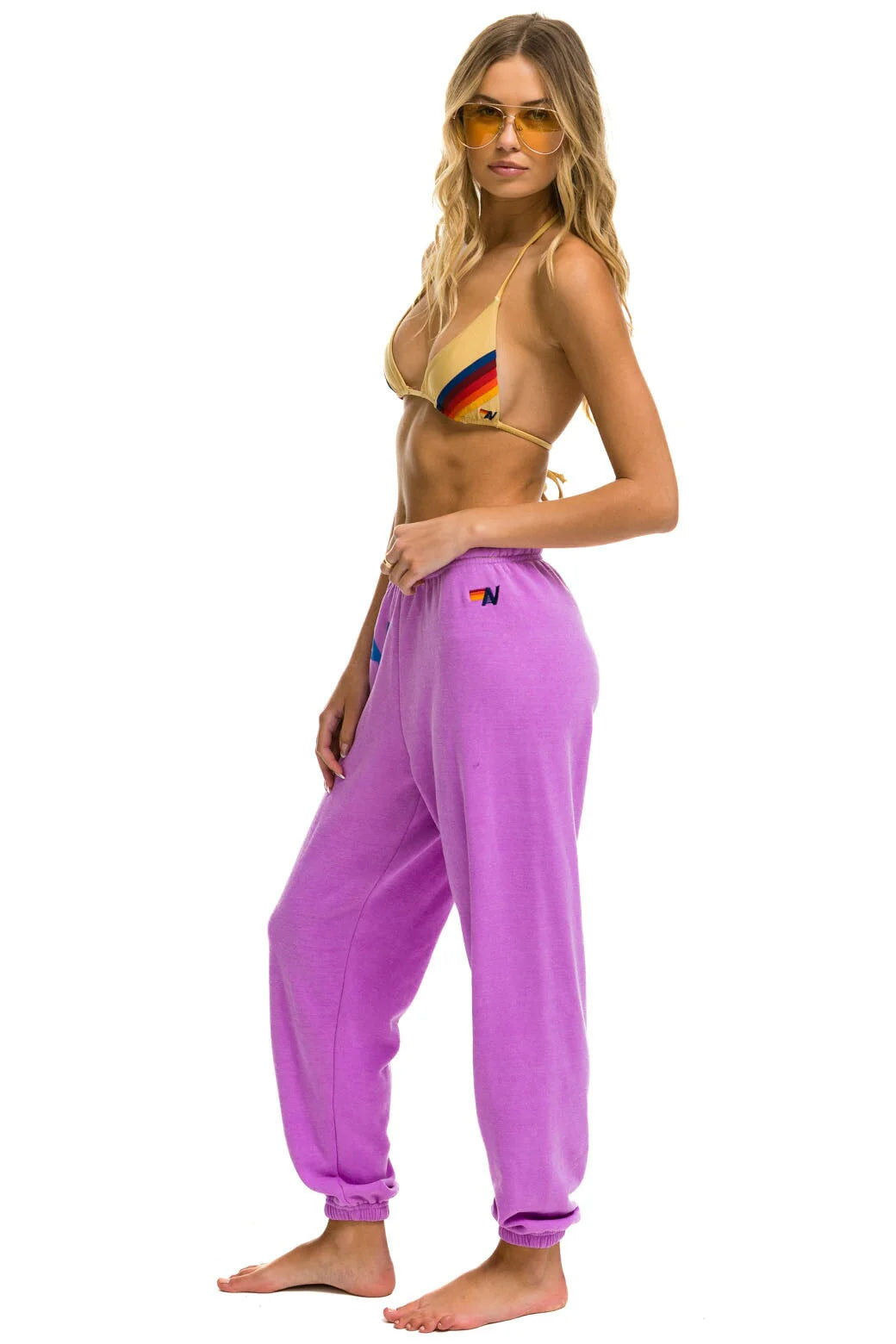 Aviator Nation - Women's Logo Sweatpants - Neon Purple
