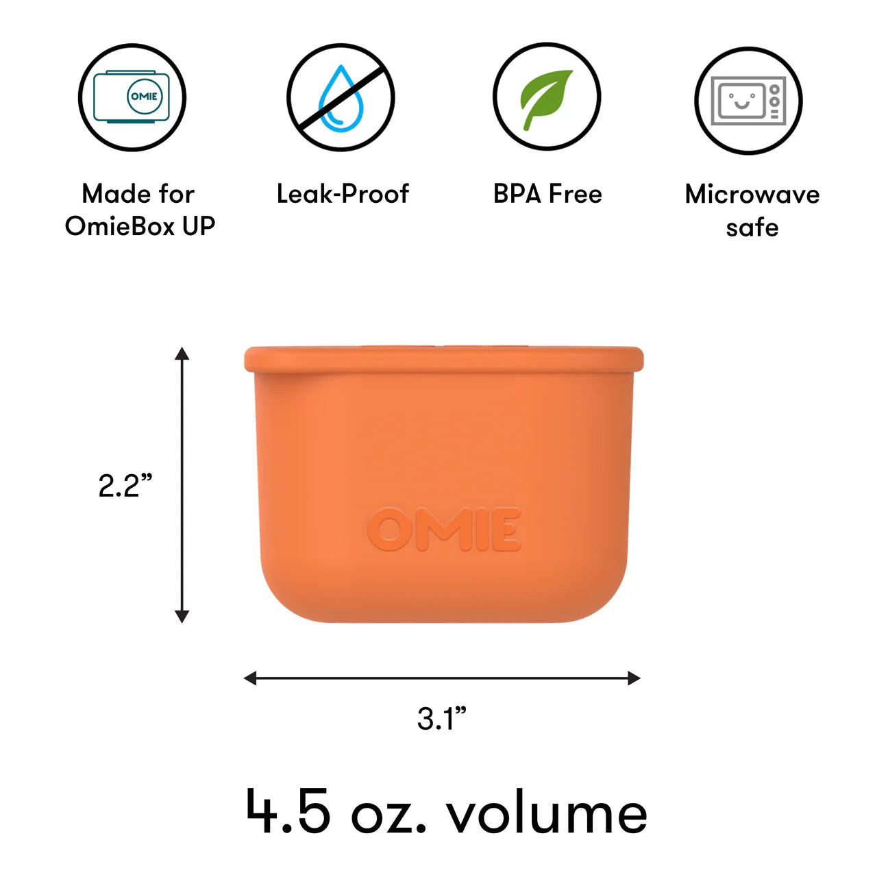 OmieBox UP Dip Containers - Blue/Orange
