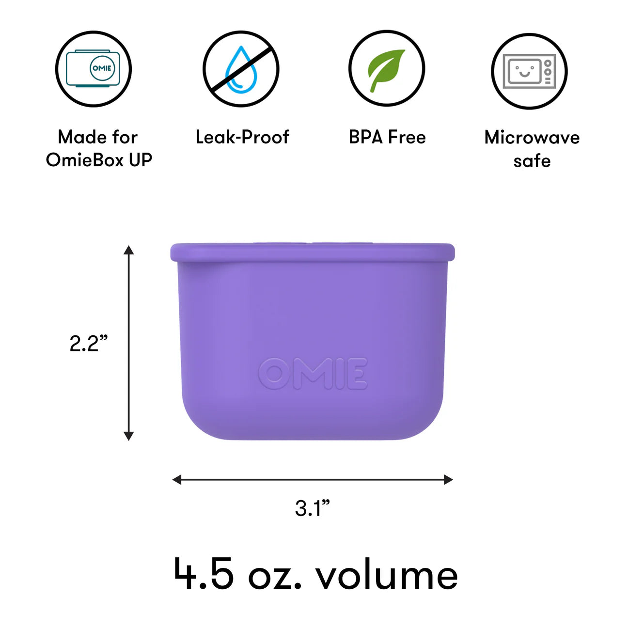 OmieBox UP Dip Containers - Purple/Green