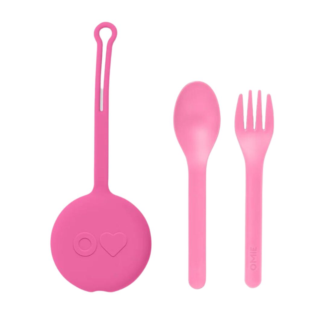 Omie Bubble Pink OmiePod & Utensils