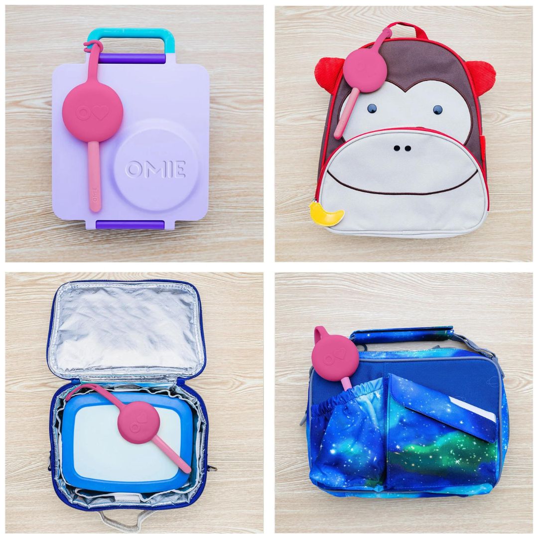 Omie Bubble Pink OmiePod & Utensils