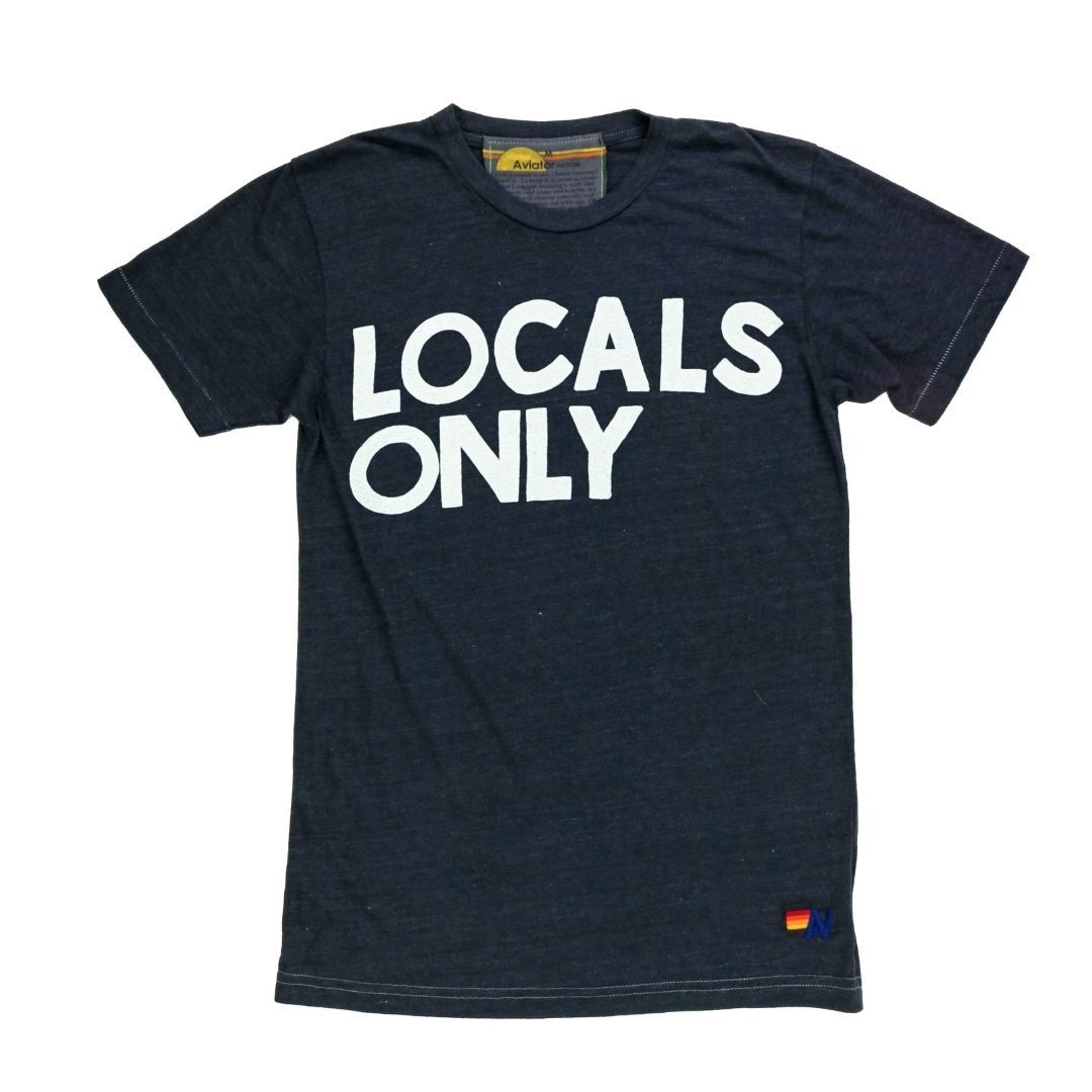 Aviator Nation - Adult Charcoal Locals Only Tee Short Sleeve Shirts Aviator Nation