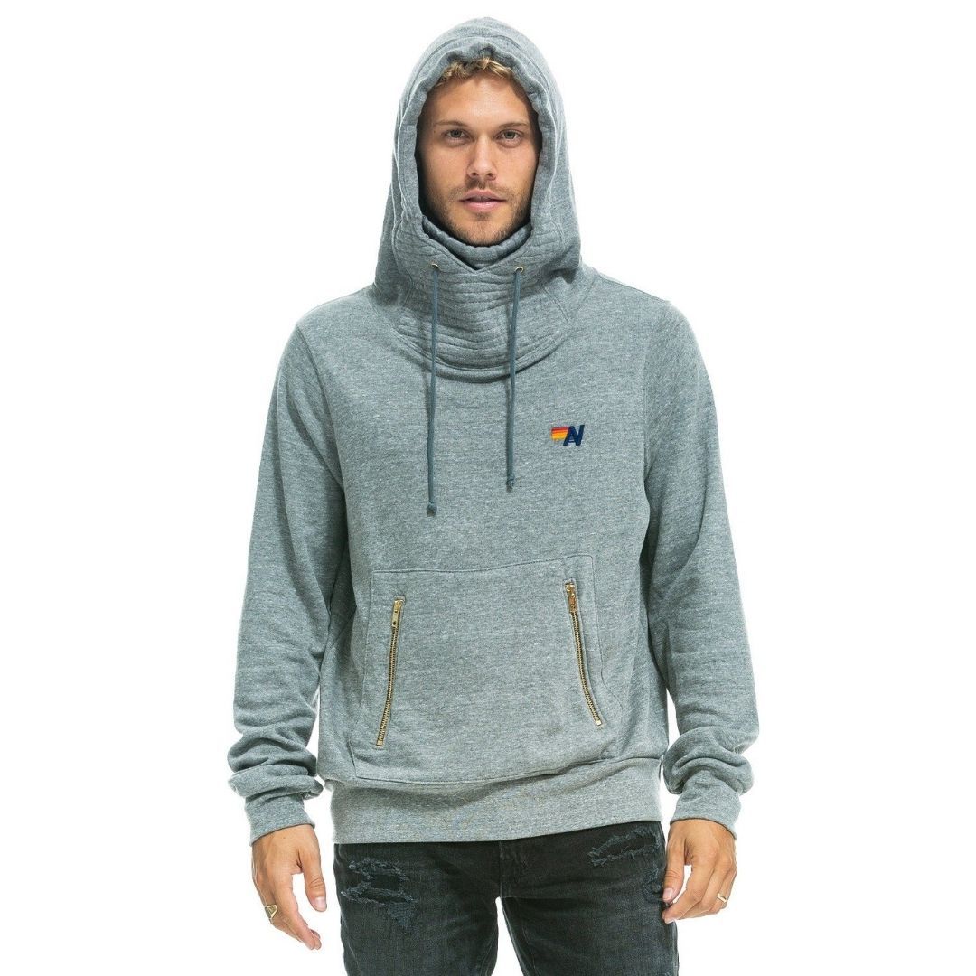 Aviator Nation - Adult Heather Grey Ninja Pullover Hoodie Sweatshirt Aviator Nation