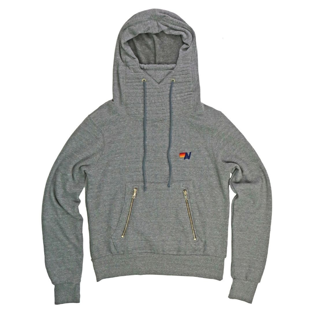 Aviator Nation - Adult Heather Grey Ninja Pullover Hoodie Sweatshirt Aviator Nation