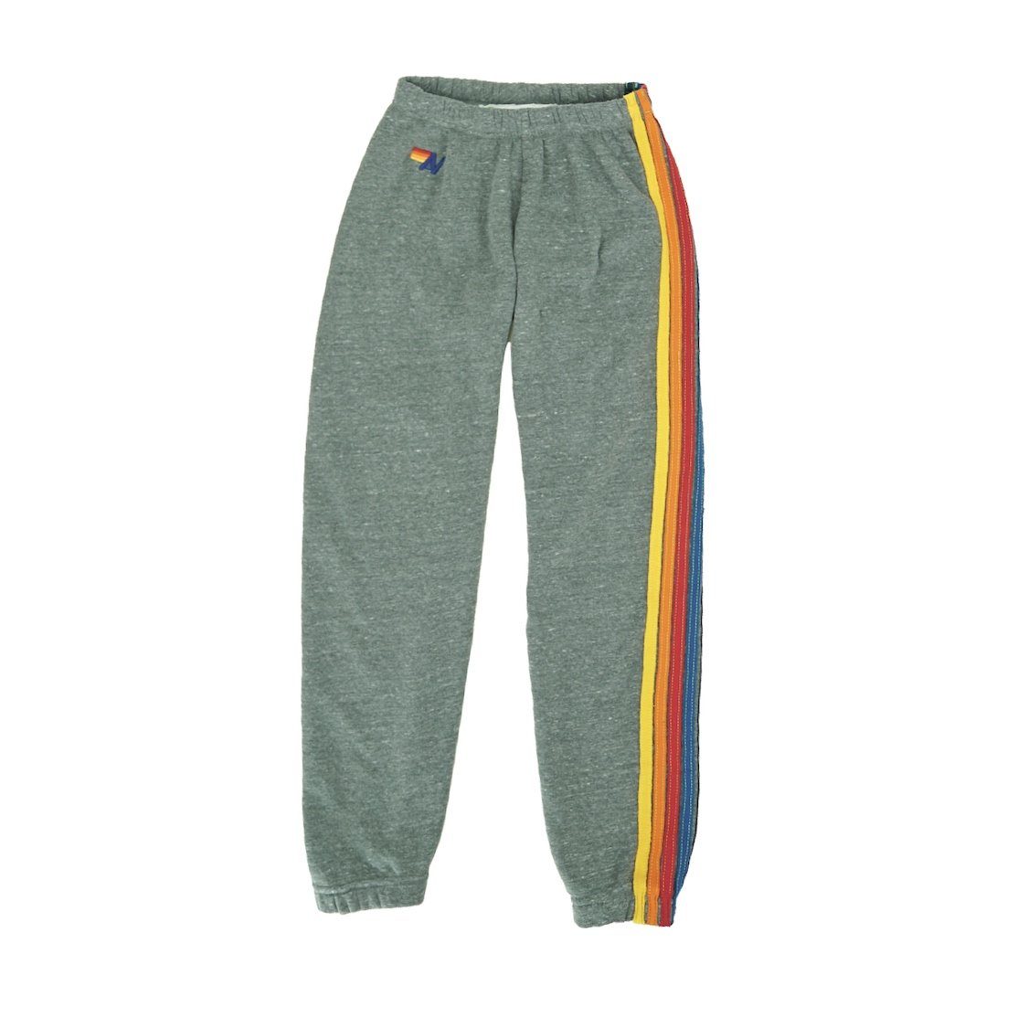 Aviator Nation - Womens 5 Stripe Heather Grey Sweatpants Sweatpants Aviator Nation