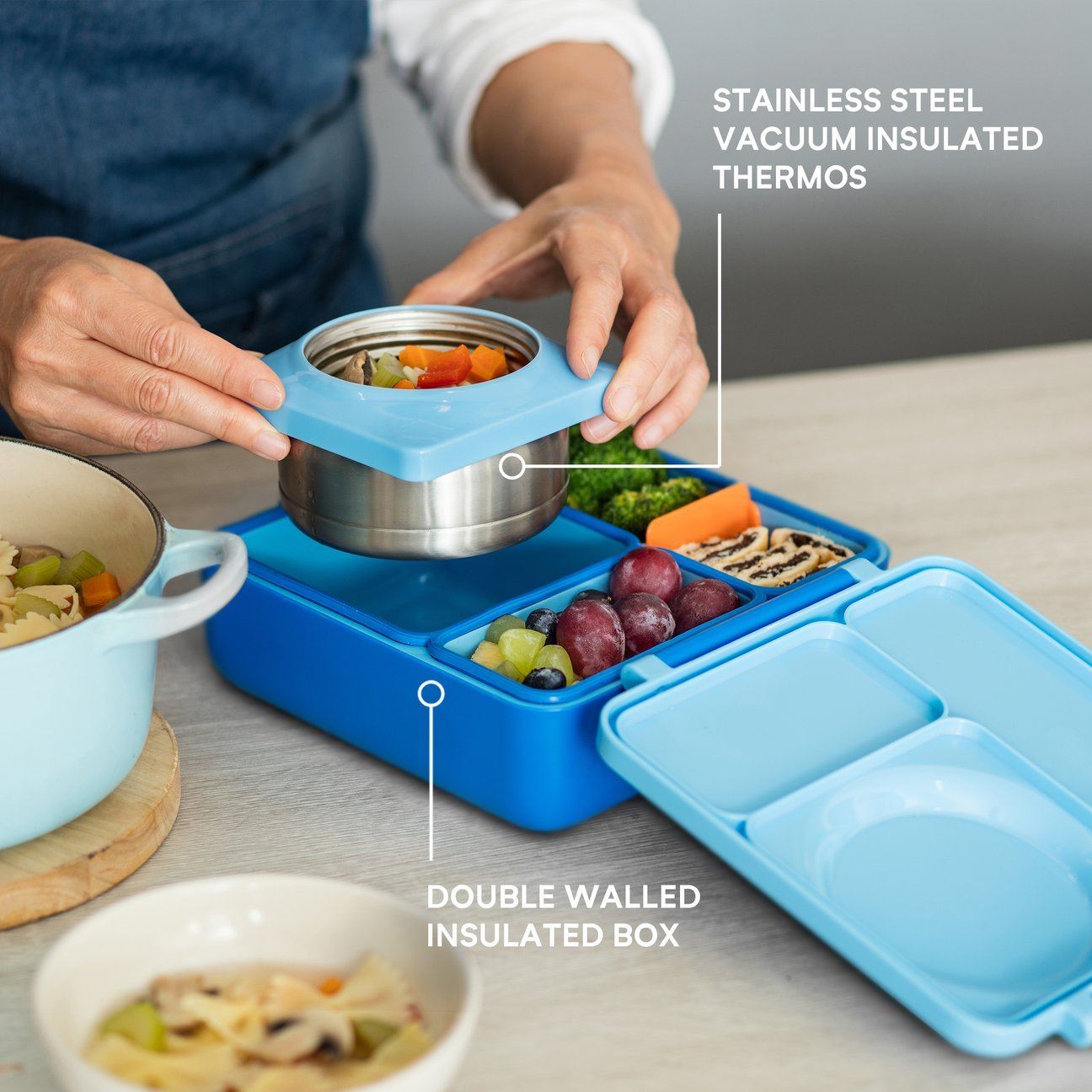 OmieLife - OmieBox Blue Sky Feeding & Mealtime OmieLife