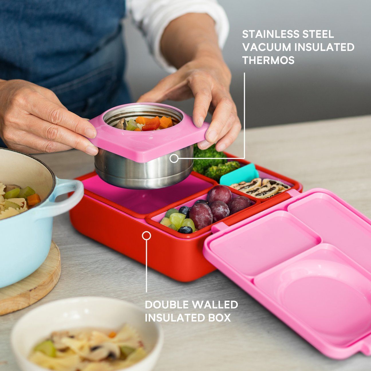 OmieLife - OmieBox Pink Berry Feeding & Mealtime OmieLife