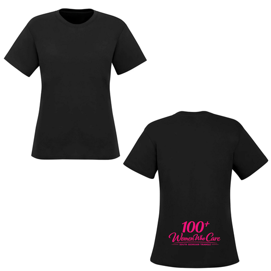 100+ Women Who Care South Georgian Triangle Black Short Sleeve Ladies’ Tee
