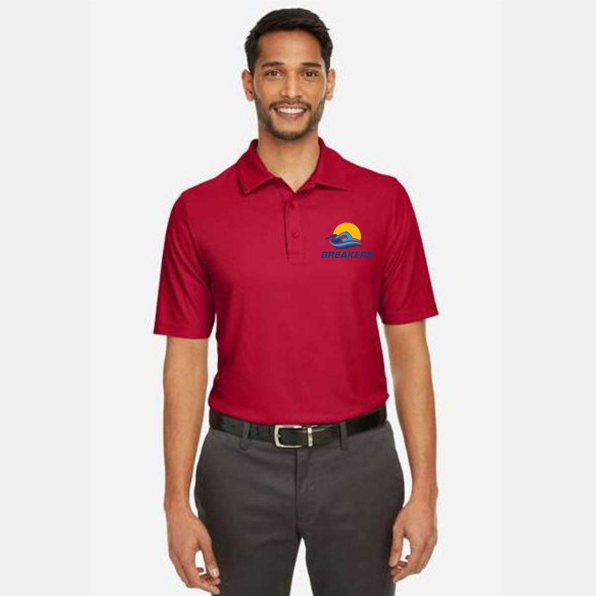 Breakers Swim Meet Official Men's Polo - Red