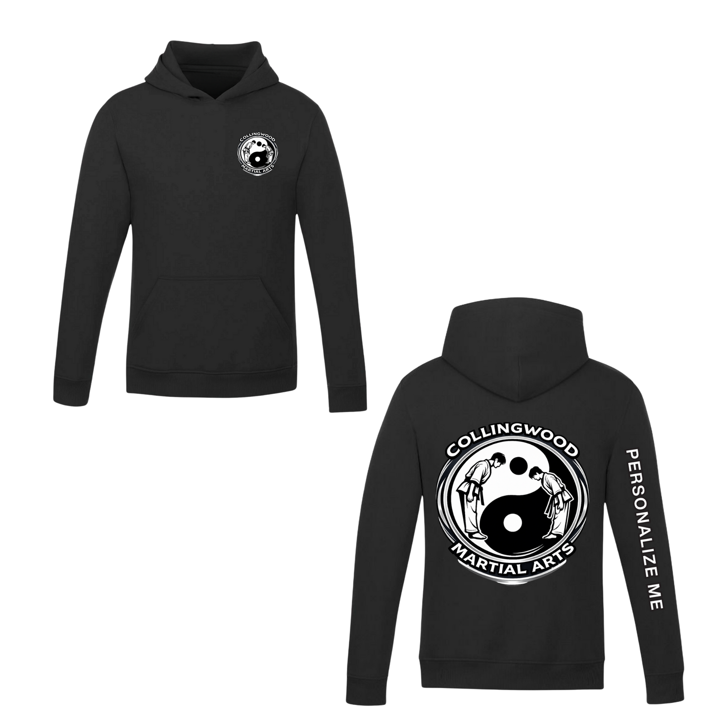 CMAC Hooded Sweatshirt - Dual Logo /  Personalized - Black