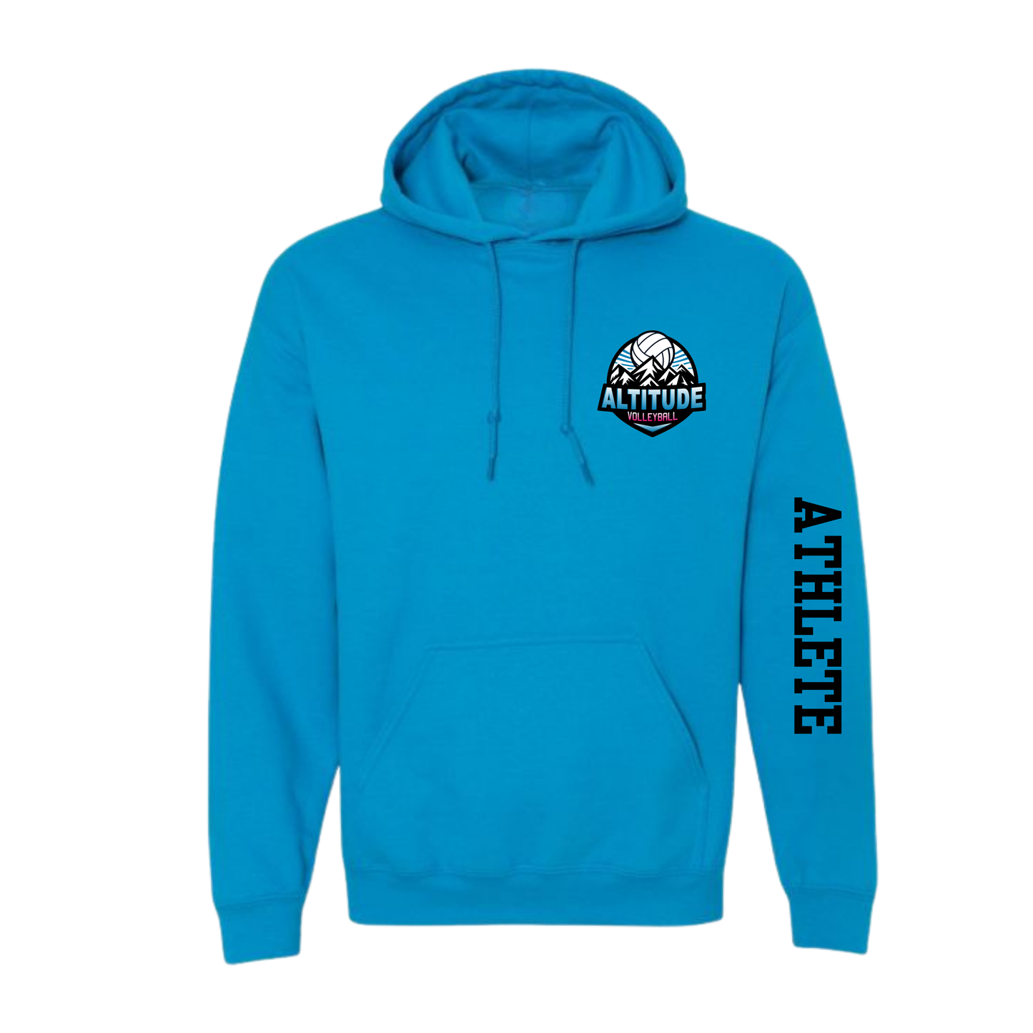 Altitude Adult Personalized Volleyball LOVE Hooded Sweatshirt - Sapphire Blue