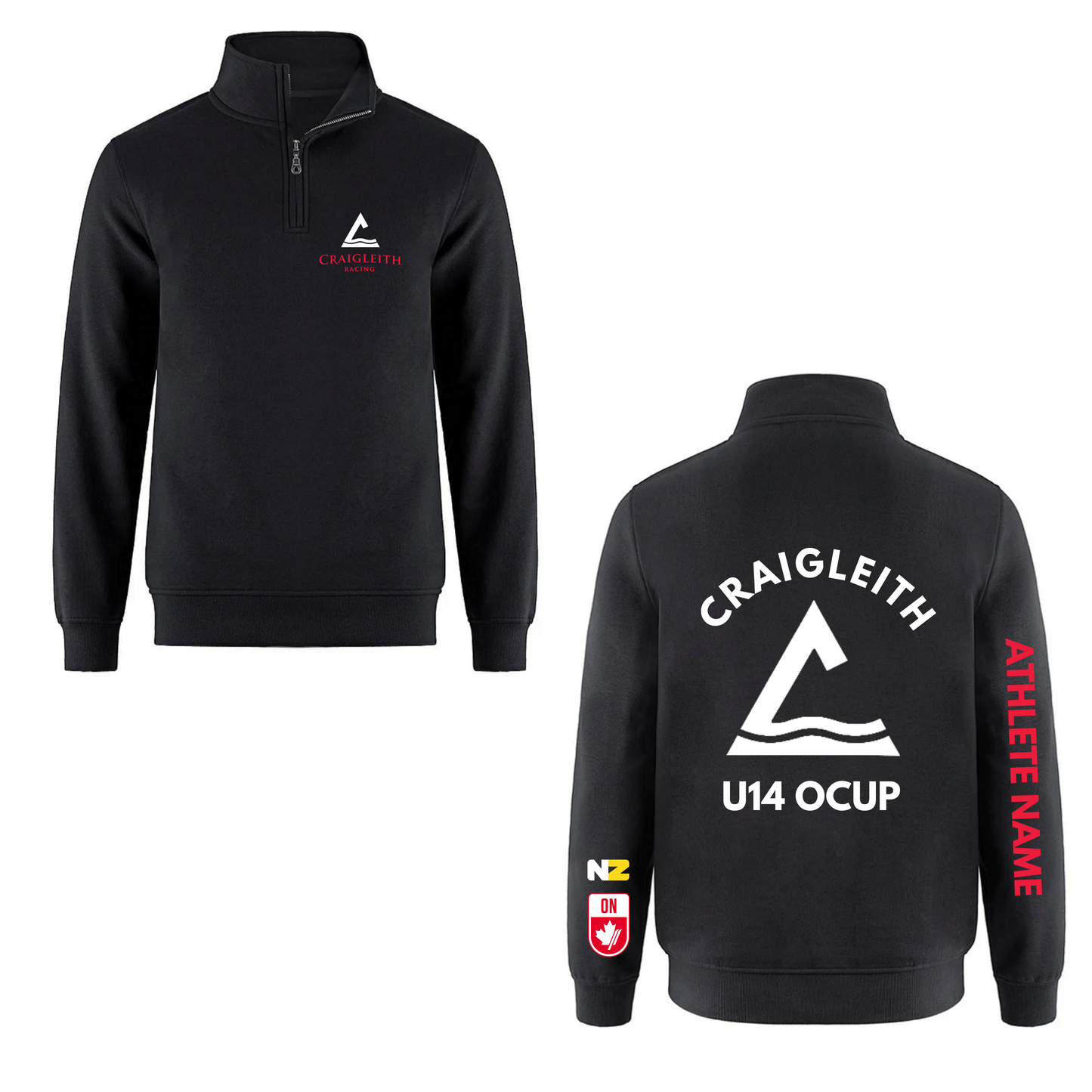 Craigleith U14 OCUP Quarter-Zip Sweatshirt - Black