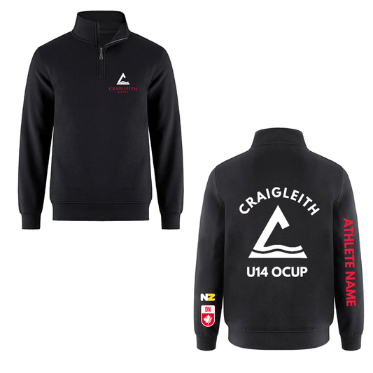 Craigleith U14 OCUP Quarter-Zip Sweatshirt - Black