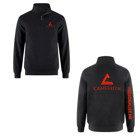 Craigleith Quarter-Zip Sweatshirt - Black / Red