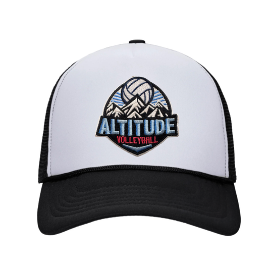 Altitude Patch Snapback Trucker Hat - Black / White