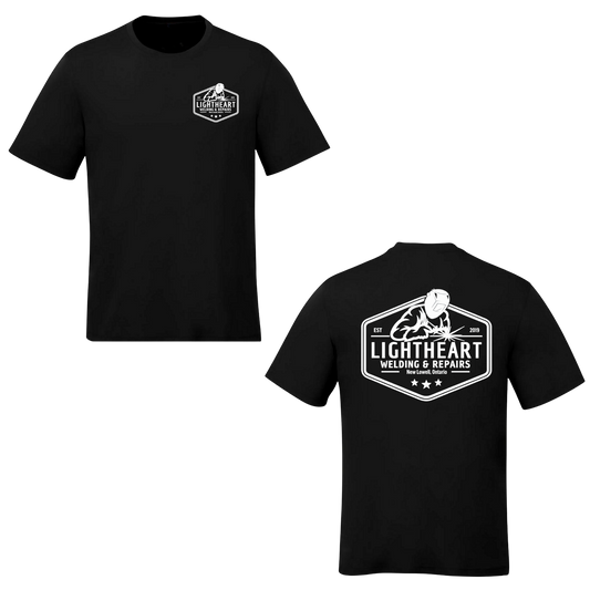 Lightheart Welding & Repairs Crewneck Tee - Black
