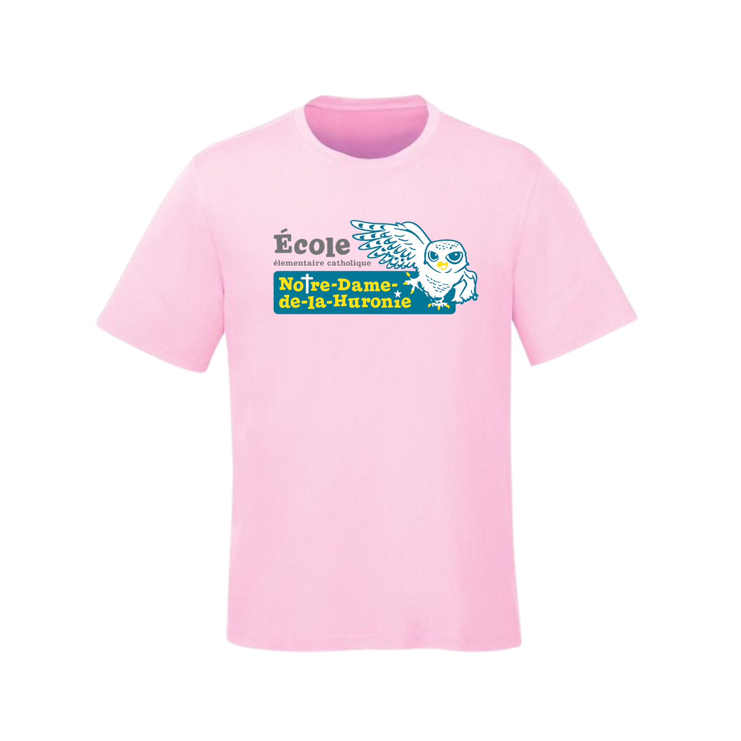 Notre-Dame-de-la-Huronie Tee - Large Logo /  Pink