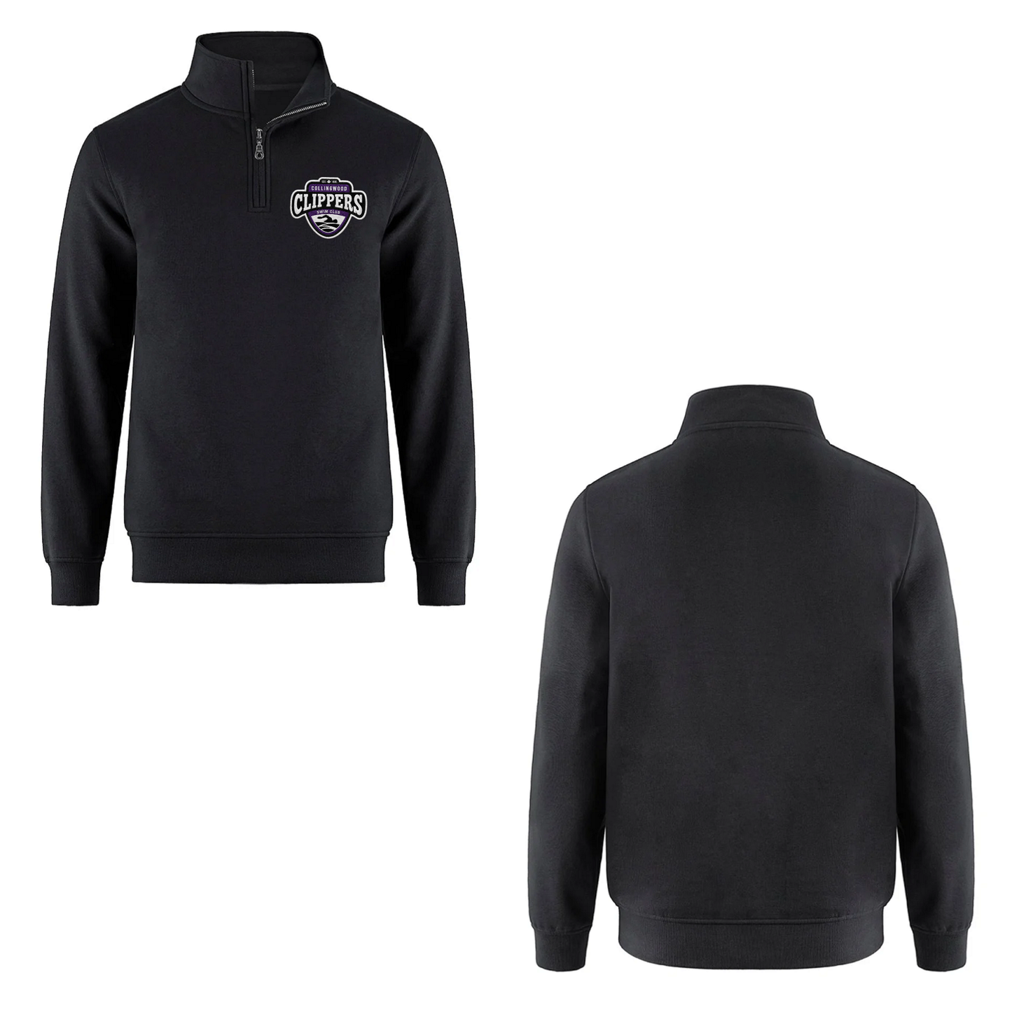 Collingwood Clippers Quarter-Zip Sweatshirt - Black