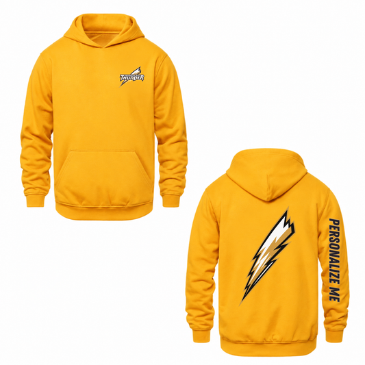 Georgian Bay Thunder Bolt Hooded Sweatshirt - Gold / Optional Personalization
