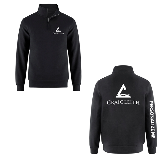 Craigleith Quarter-Zip Sweatshirt - Black / White