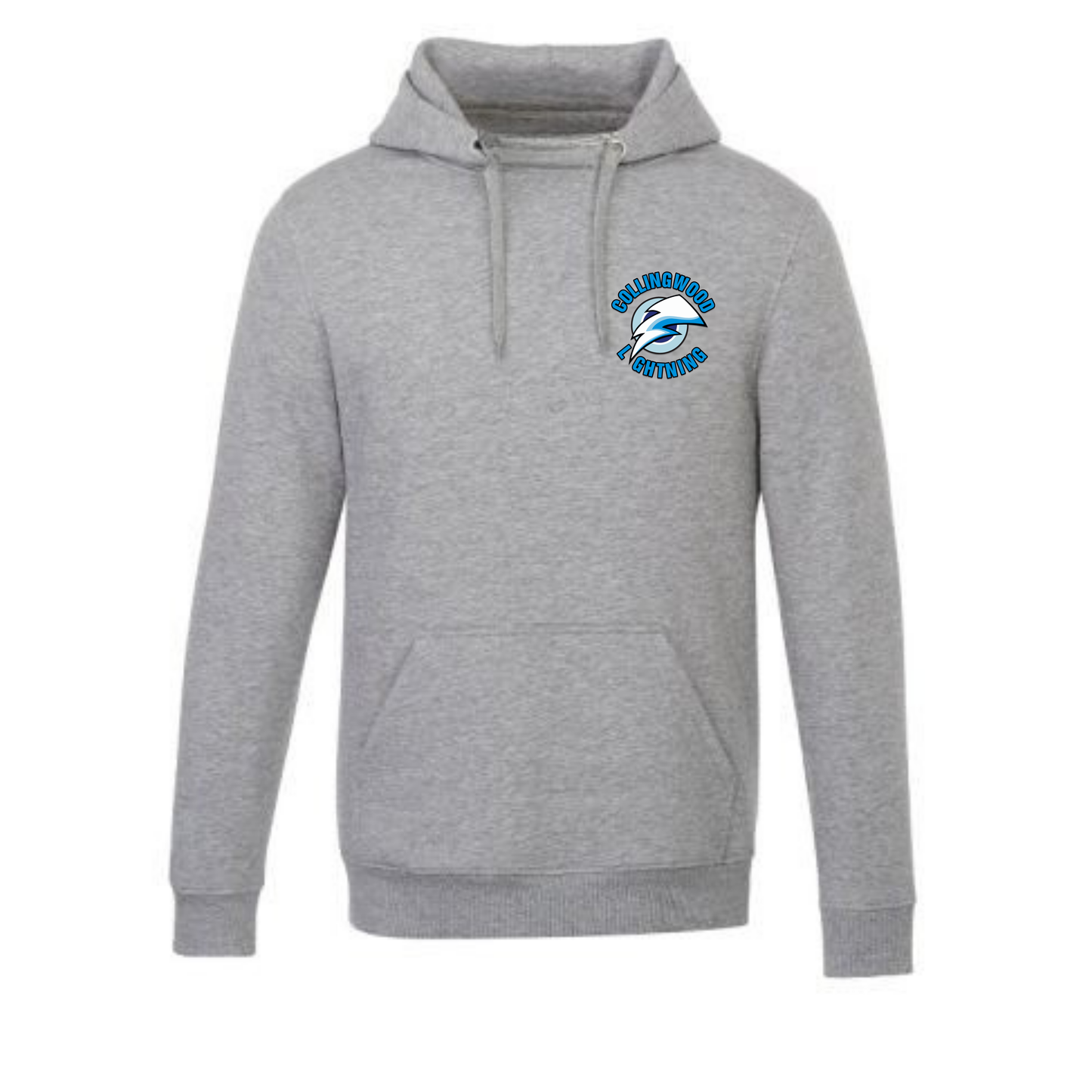 Collingwood Lightning Personalized Small Logo Hooded Sweatshirt - Grey (Youth & Adult)