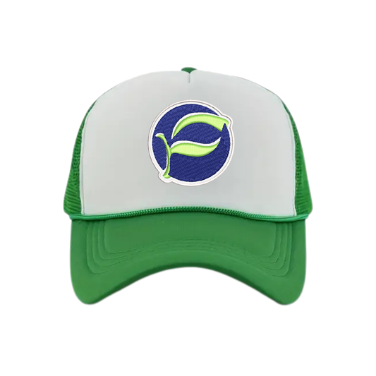 Pretty River Academy Patch Snapback Hat - Kelly Green / White