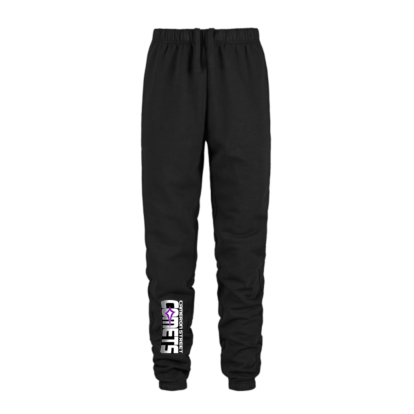 Cameron Street Comets Joggers - Black / Large Purple Logo