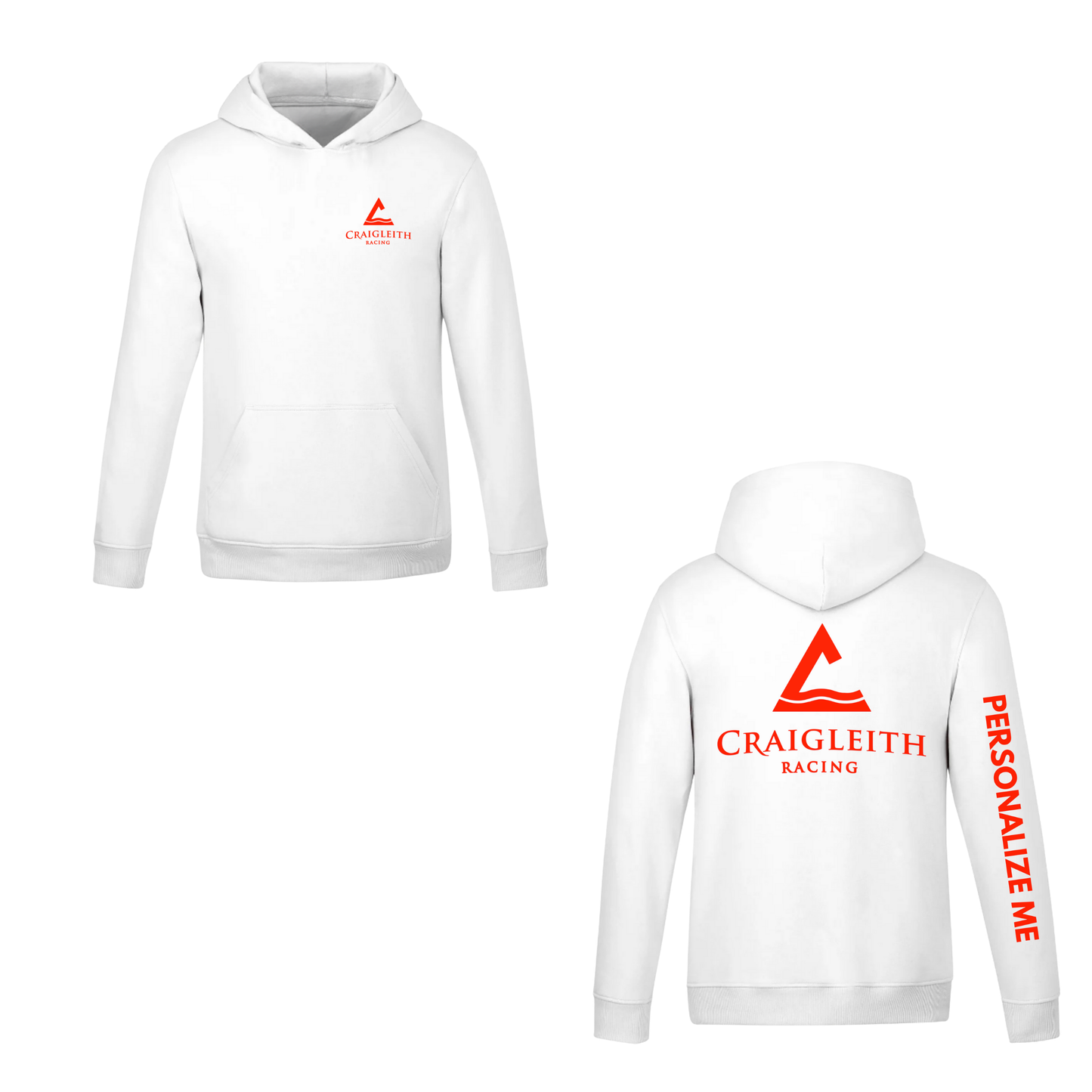Craigleith Hooded Sweatshirt - White / Red