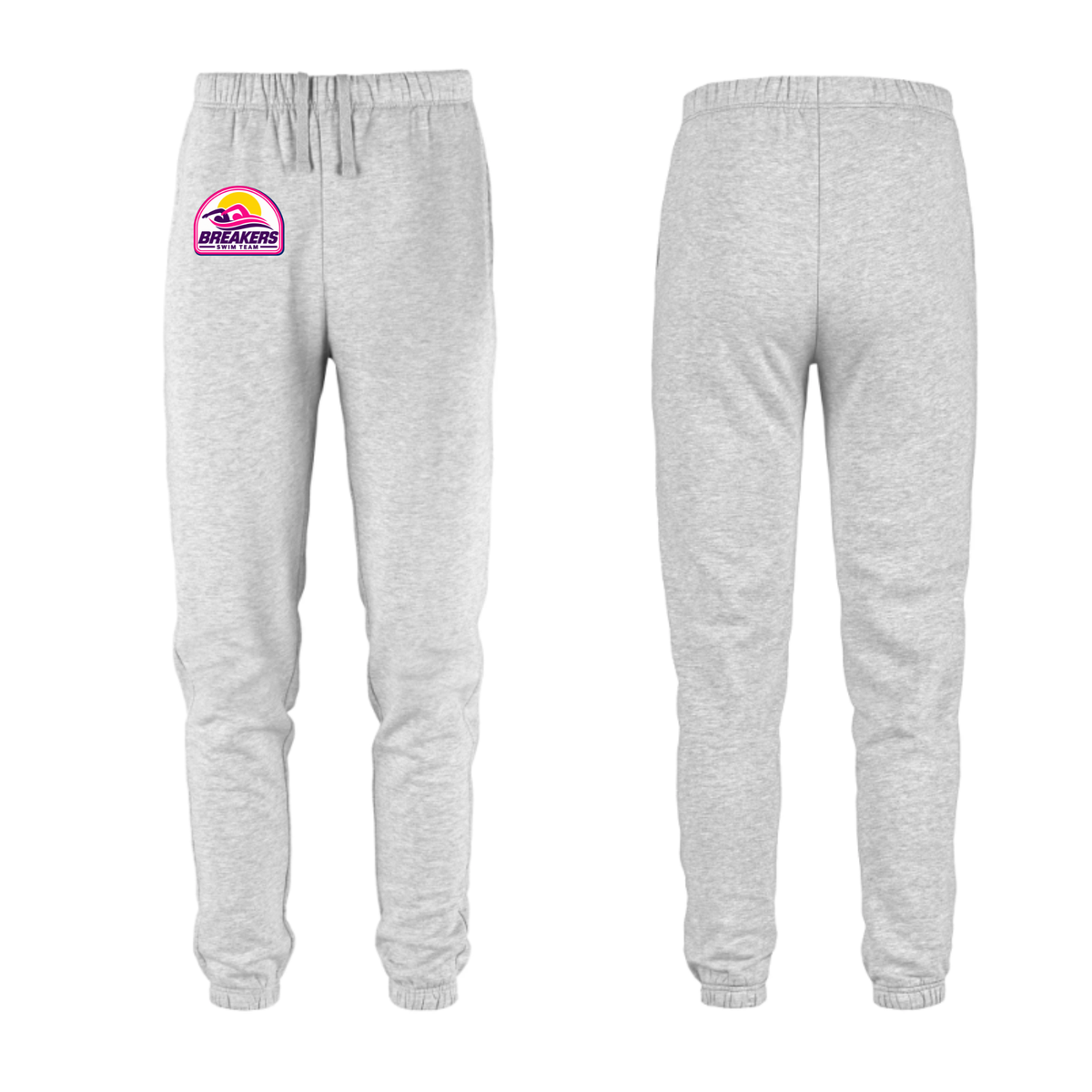 Breakers Swim Team Joggers - Ash Grey / Pink