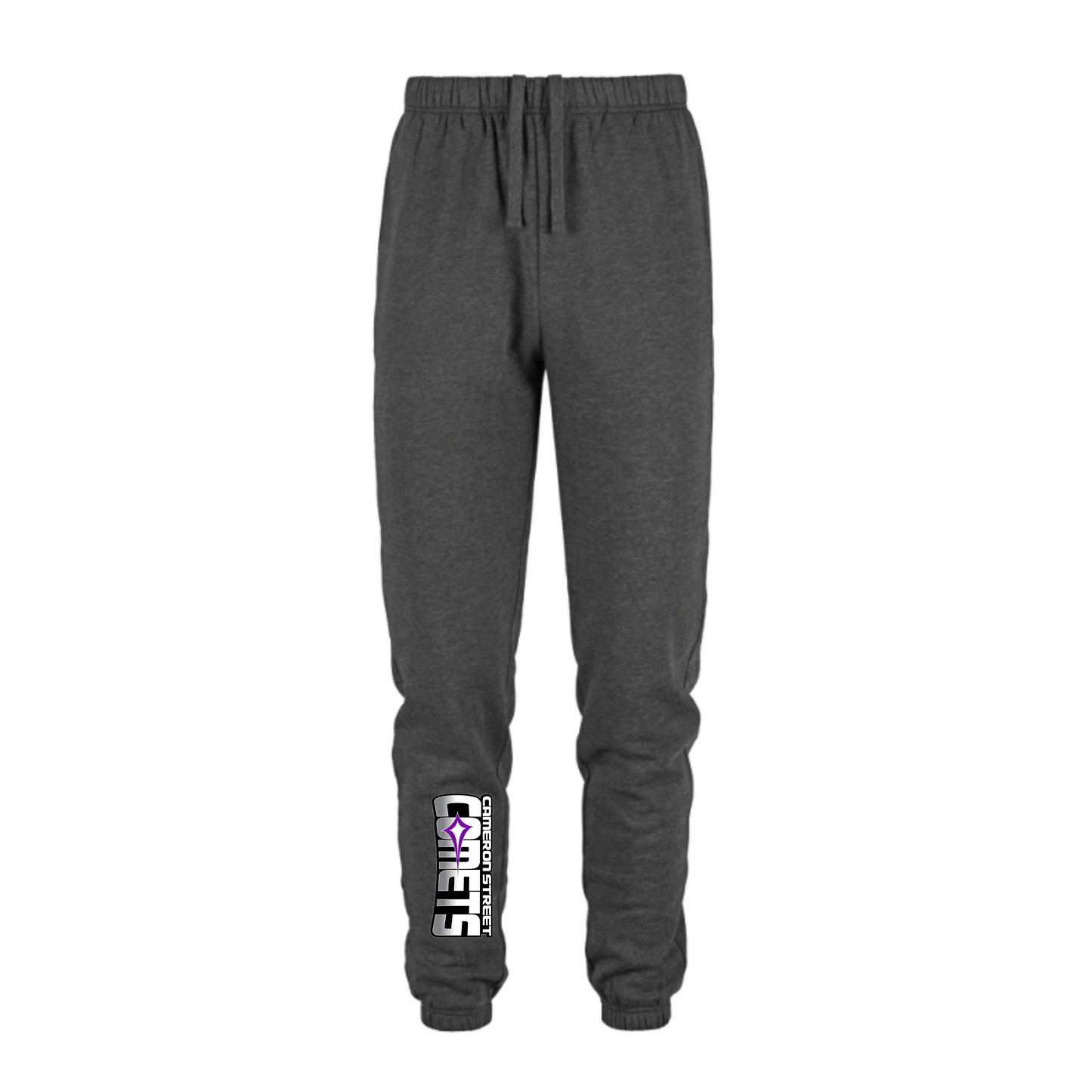 Cameron Street Comets Joggers - Charcoal / Large Purple Logo