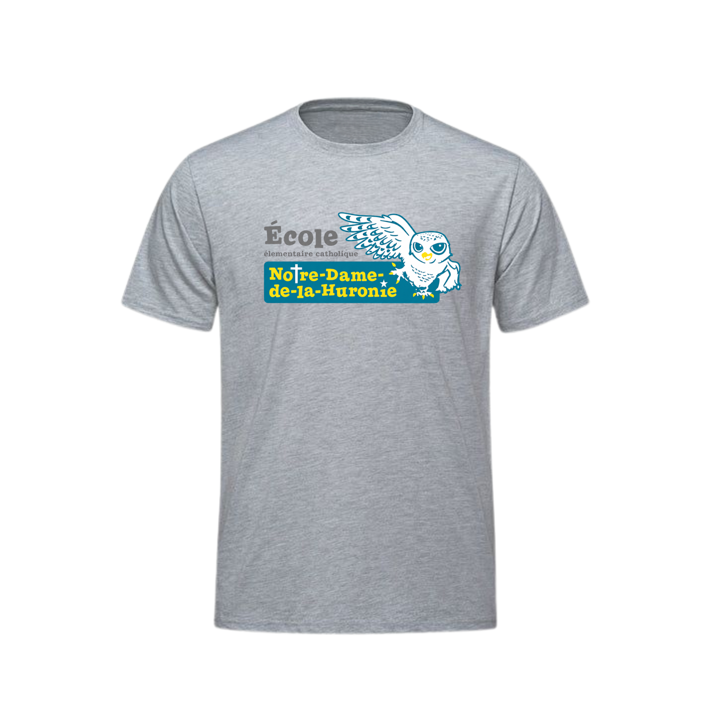 Notre-Dame-de-la-Huronie Tee - Large Logo /  Grey