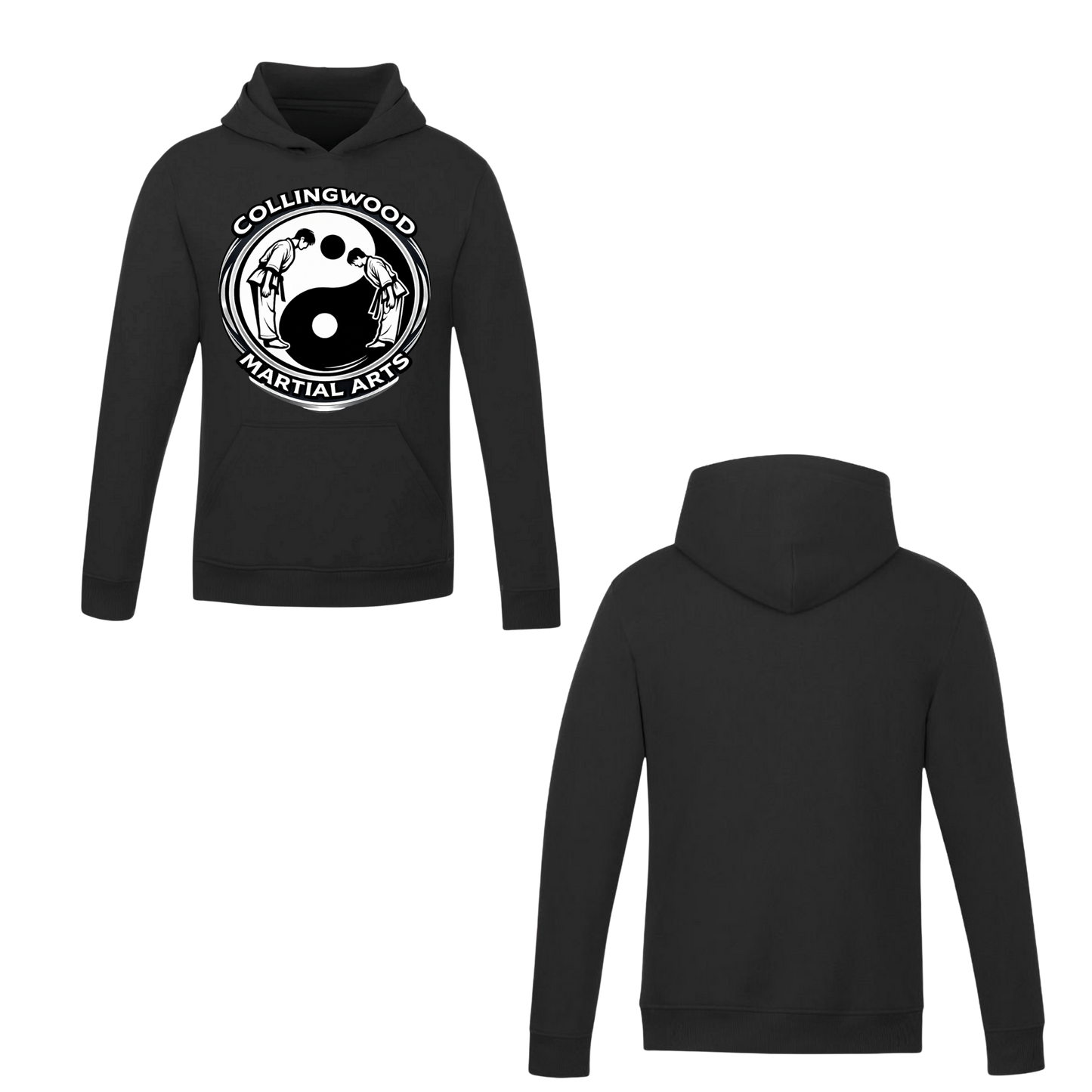 CMAC Hooded Sweatshirt - Oversize Logo /  Non-Personalized - Black