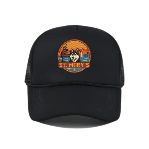 St. Mary's Patch Snapback Hat - Black / Black