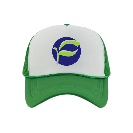 Pretty River Academy Logo Snapback Hat - Kelly Green / White