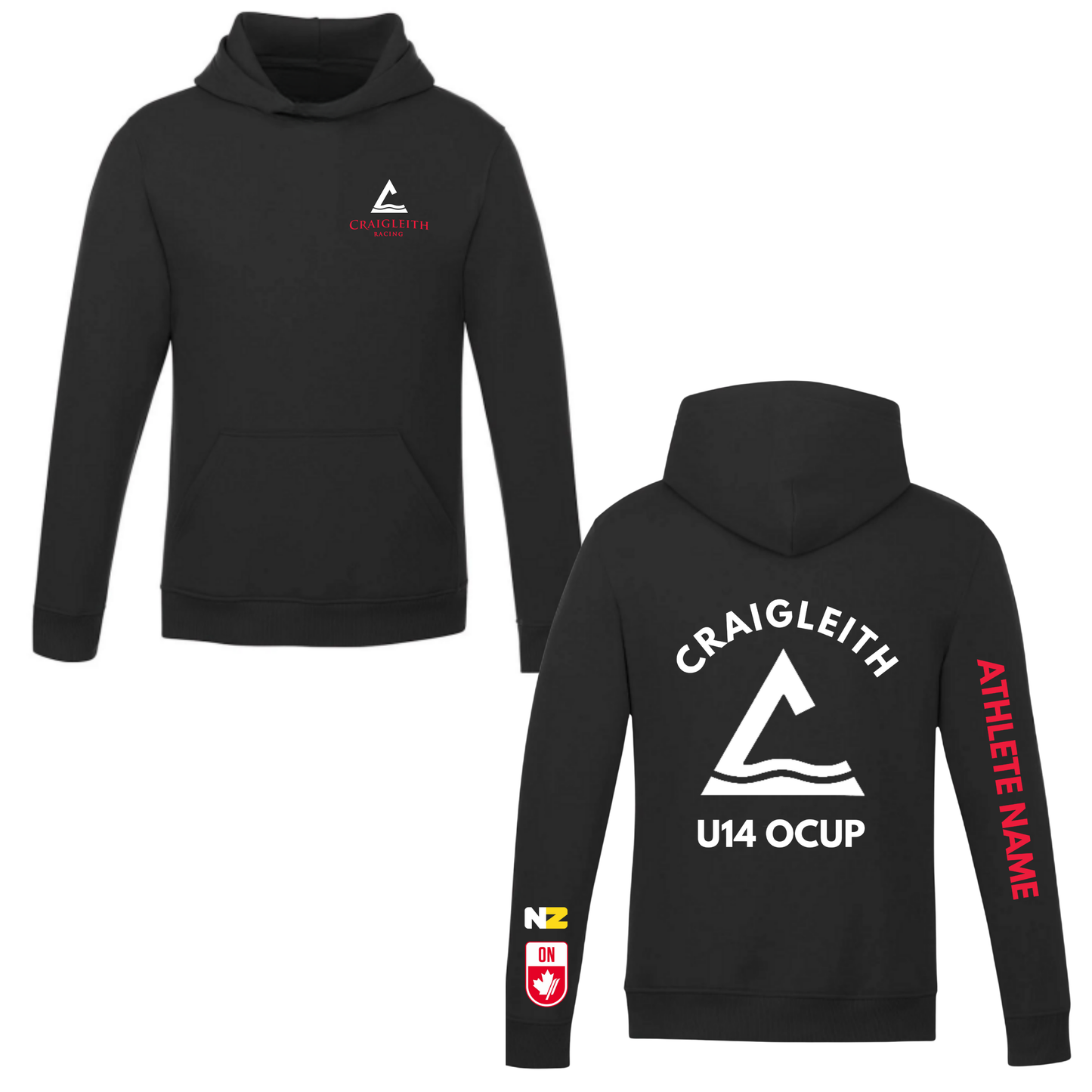 Craigleith U14 OCUP Hooded Sweatshirt - Black