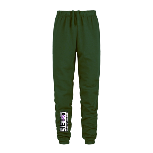 Cameron Street Comets Joggers - Forest / Large Pruple Logo
