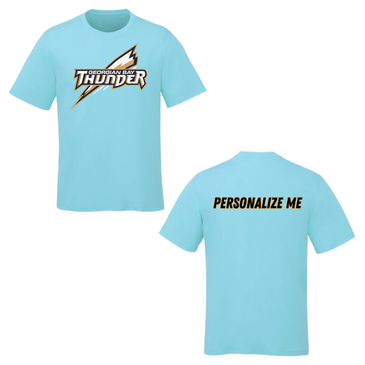 Georgian Bay Thunder Oversize Logo T-Shirt - Light Blue / Optional Personalization