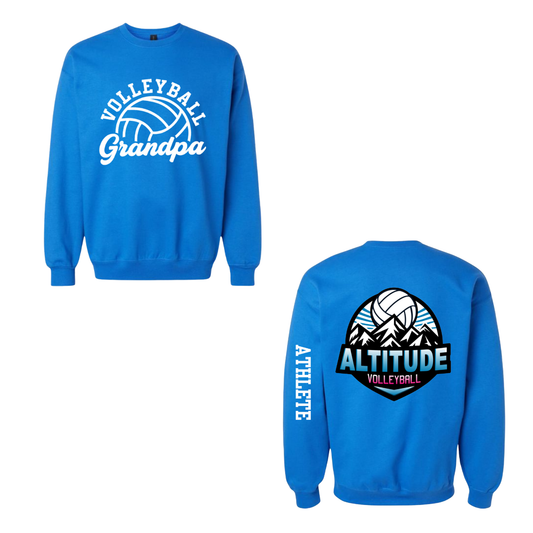 Altitude Volleyball Grandpa Crewneck Sweatshirt - Royal Blue