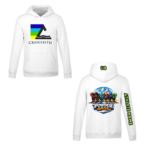 U8 Craigleith Powder Bros Hooded Sweatshirt - White