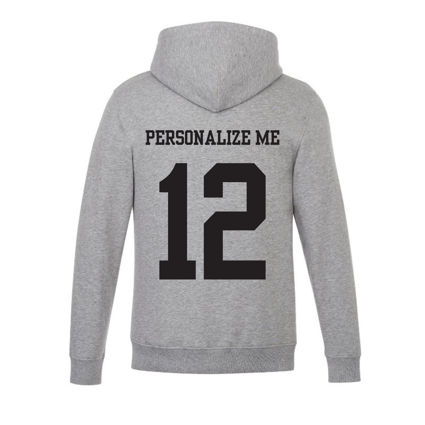 Annette Baseball Hooded Sweatshirt - Annette Script Logo /  Personalized - Grey