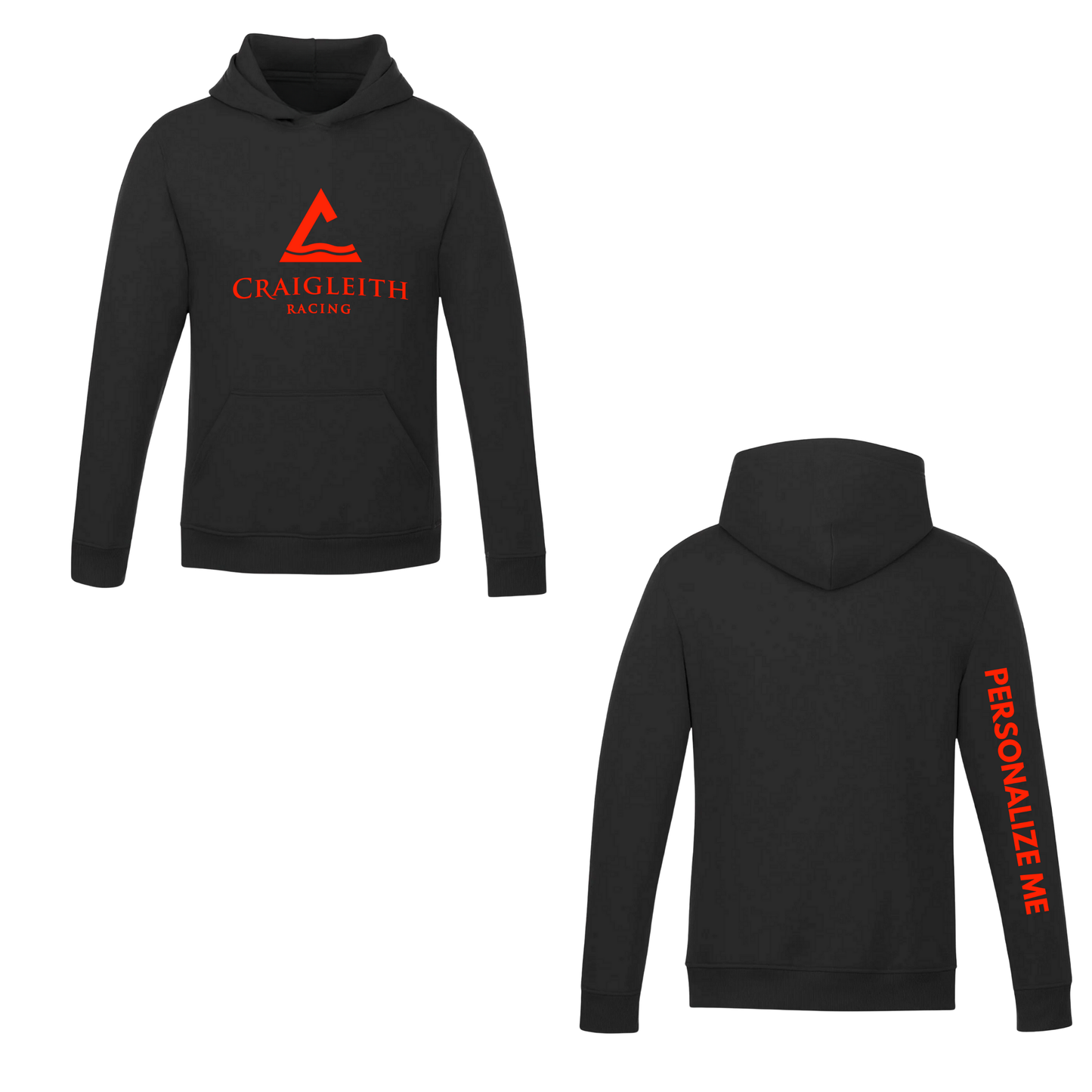 Craigleith Hooded Sweatshirt - Black / Red