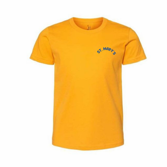 St. Mary's Royal Script / Mini Sleeve Logo Tee - Gold