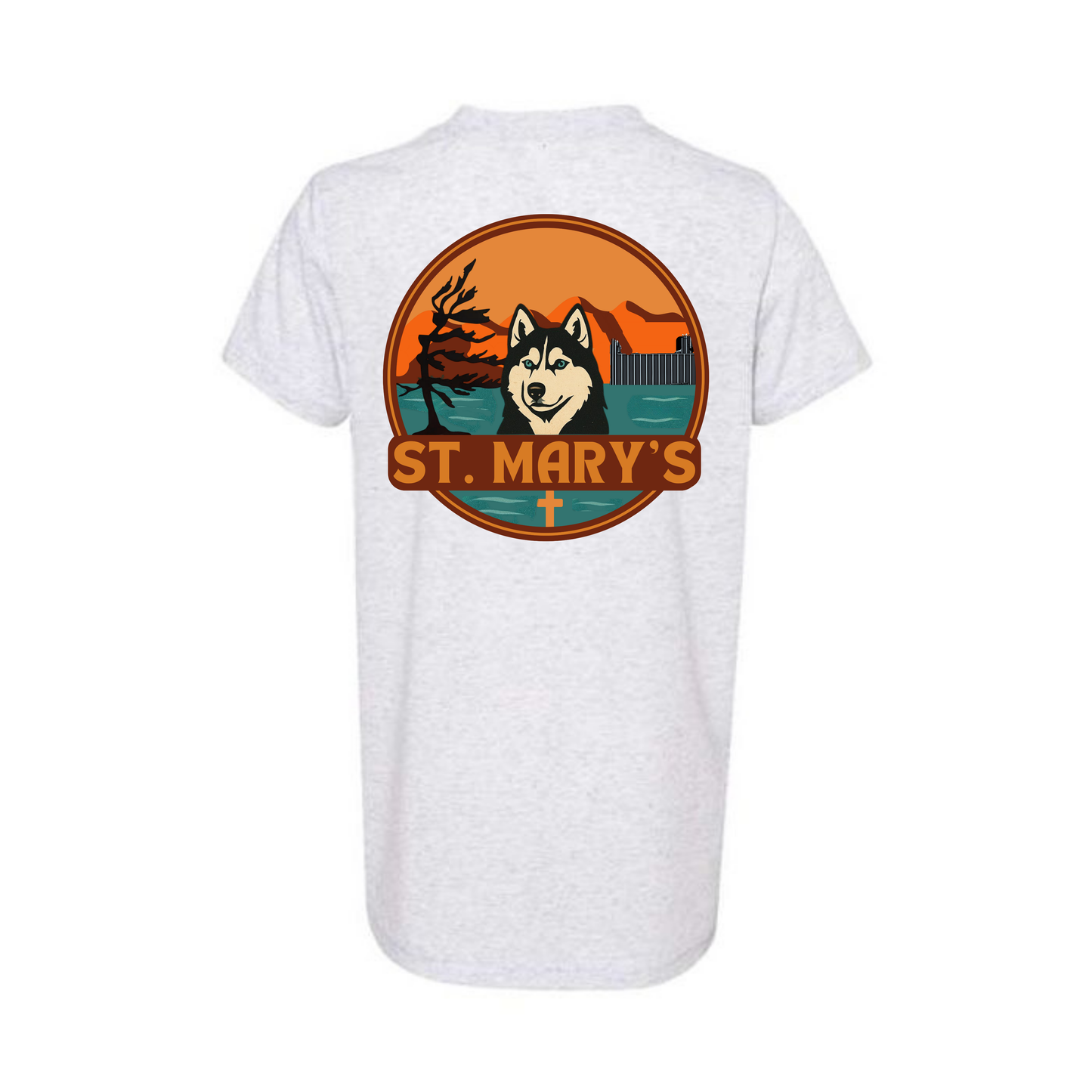 House Wind St. Mary's Dual Logo Tee - White Fleck Triblend