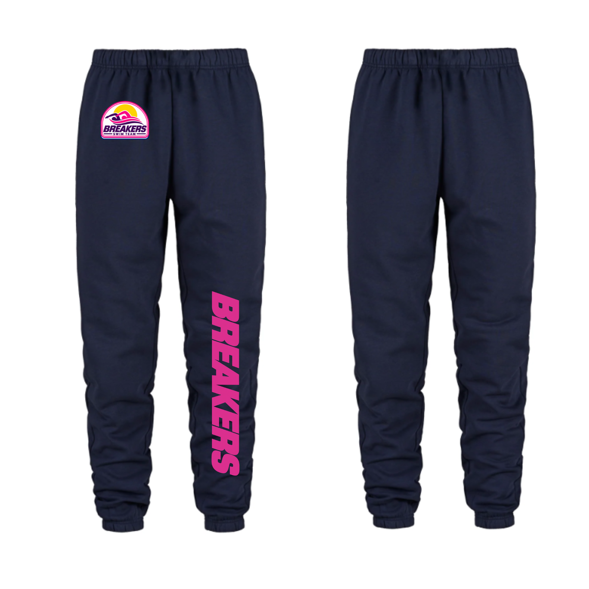 Breakers Swim Team Dual Logo Joggers - Navy / Pink