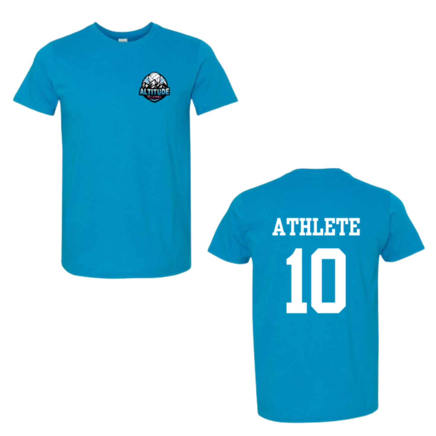 Personalized Altitude Volleyball Tee - Sapphire
