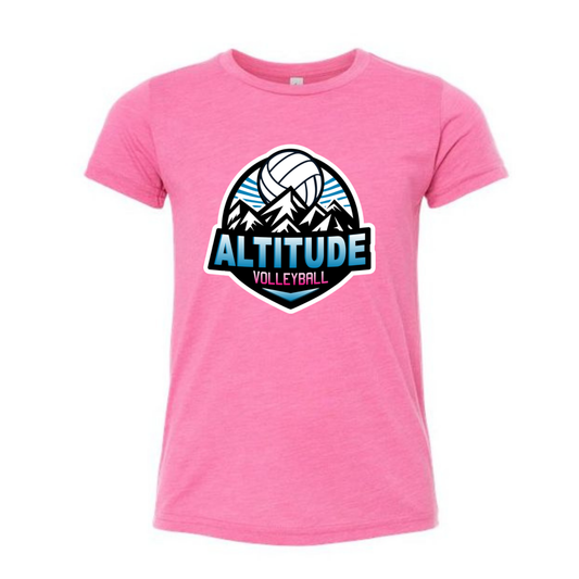 Personalized Altitude Volleyball Oversize Logo Tee - Charity Pink