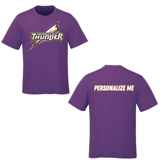 Georgian Bay Thunder Oversize Logo T-Shirt - Purple / Optional Personalization